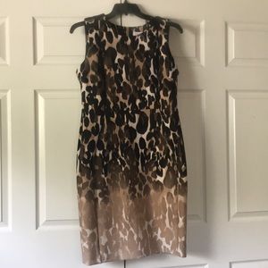 Calvin Klein cheetah print ombré dress